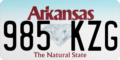 AR license plate 985KZG