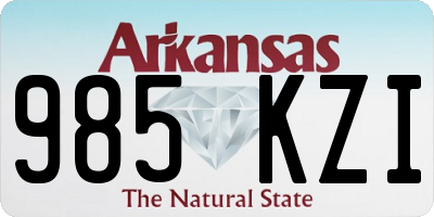 AR license plate 985KZI