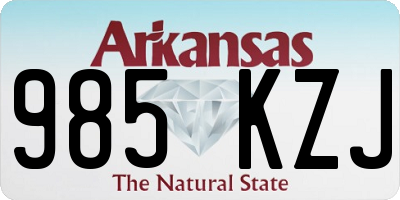 AR license plate 985KZJ
