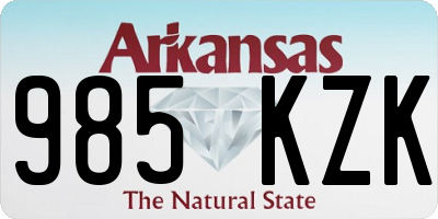 AR license plate 985KZK