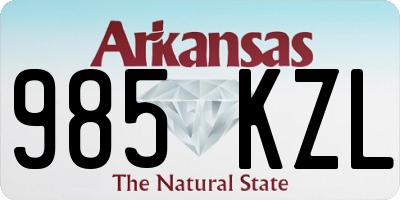 AR license plate 985KZL