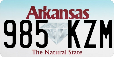 AR license plate 985KZM