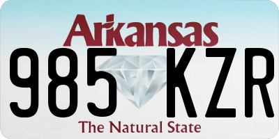 AR license plate 985KZR