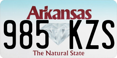 AR license plate 985KZS