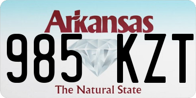 AR license plate 985KZT
