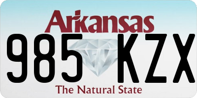 AR license plate 985KZX