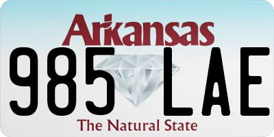 AR license plate 985LAE