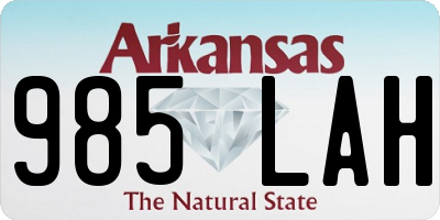 AR license plate 985LAH