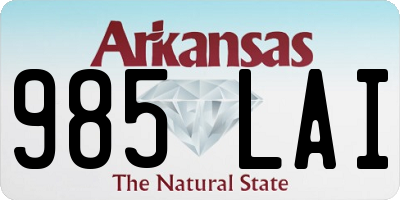 AR license plate 985LAI