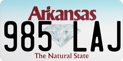 AR license plate 985LAJ