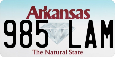 AR license plate 985LAM