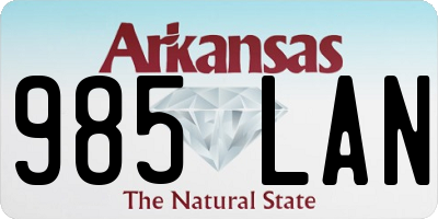 AR license plate 985LAN