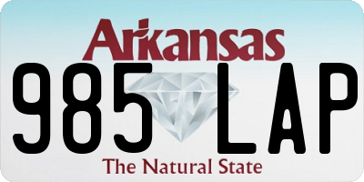 AR license plate 985LAP