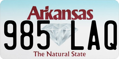 AR license plate 985LAQ
