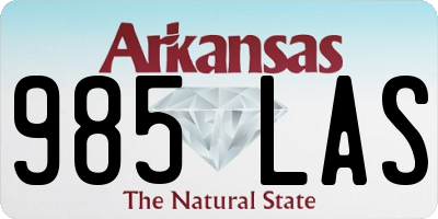 AR license plate 985LAS