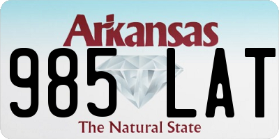 AR license plate 985LAT