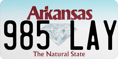 AR license plate 985LAY