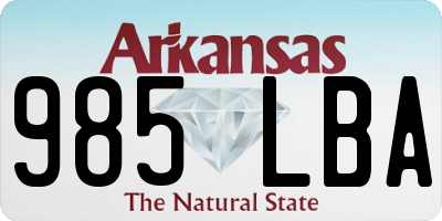 AR license plate 985LBA