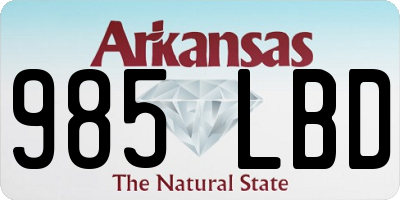 AR license plate 985LBD