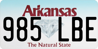 AR license plate 985LBE