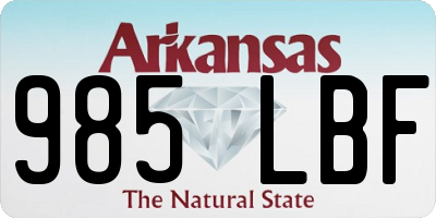 AR license plate 985LBF