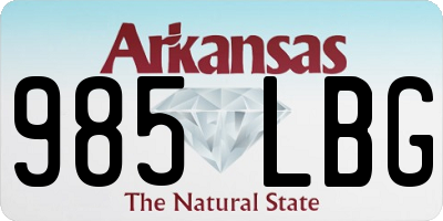 AR license plate 985LBG
