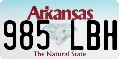 AR license plate 985LBH