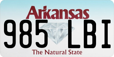 AR license plate 985LBI