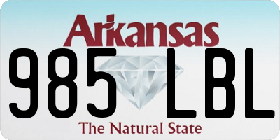 AR license plate 985LBL