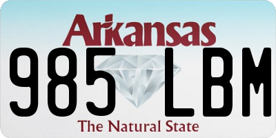 AR license plate 985LBM