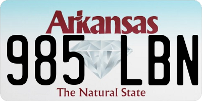 AR license plate 985LBN