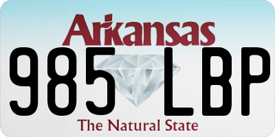AR license plate 985LBP
