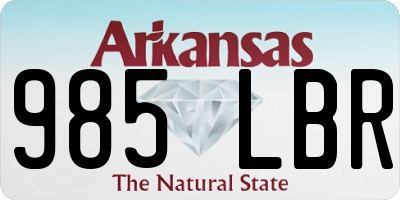AR license plate 985LBR