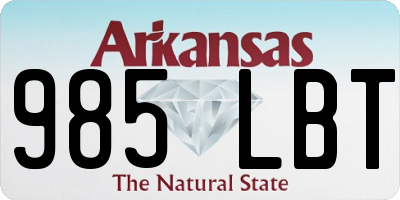 AR license plate 985LBT