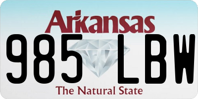 AR license plate 985LBW