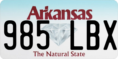 AR license plate 985LBX