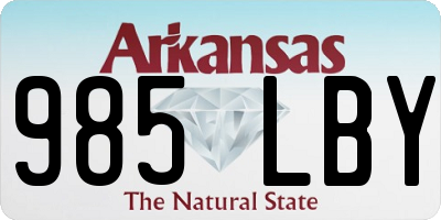 AR license plate 985LBY