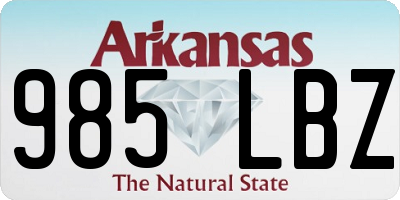 AR license plate 985LBZ