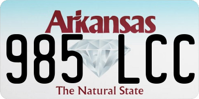 AR license plate 985LCC