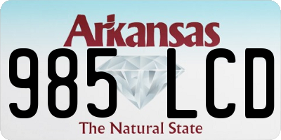 AR license plate 985LCD
