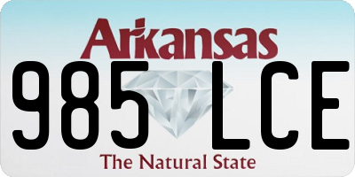AR license plate 985LCE