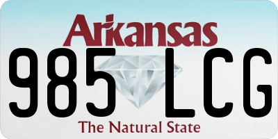 AR license plate 985LCG
