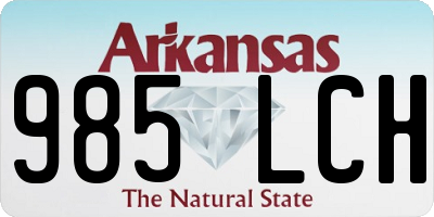 AR license plate 985LCH