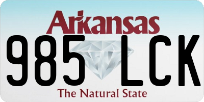 AR license plate 985LCK