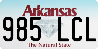 AR license plate 985LCL