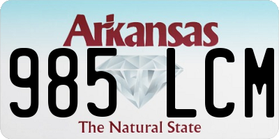 AR license plate 985LCM