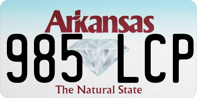 AR license plate 985LCP