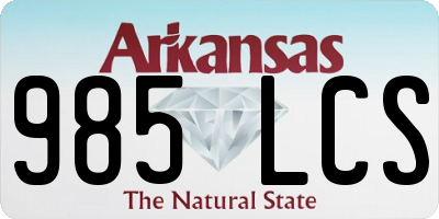 AR license plate 985LCS