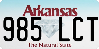 AR license plate 985LCT