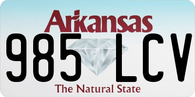 AR license plate 985LCV